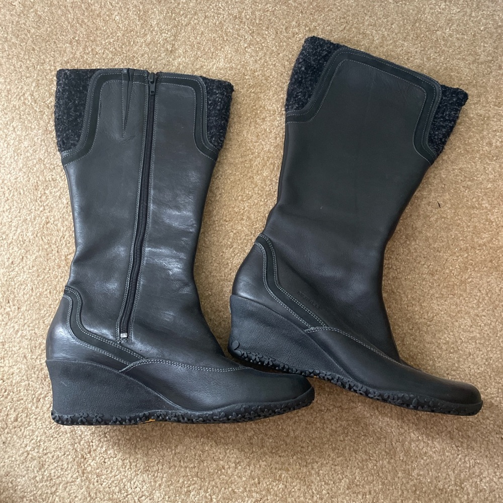 Merrell Black Ankle Boots Comfortable Casual Design